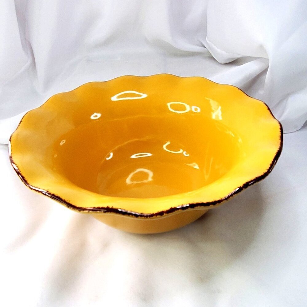 Village Collection Dijon by Park Designs Scalloped Serving Bowl 10" Diameter - Picture 6 of 8